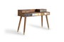 GINER Y COLOMER Bureau avec tiroirs en bois de manguier Naturel